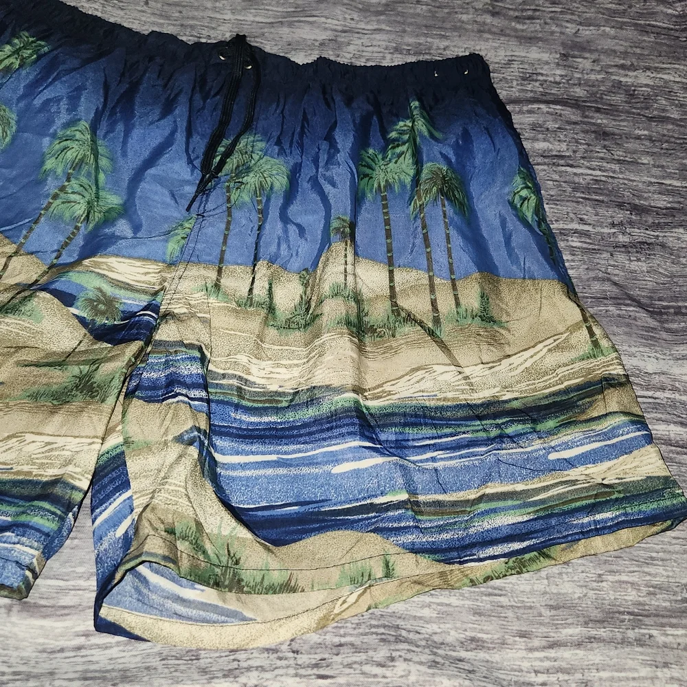 Catalina Island Wear New Tropical Island Swim Trunks Palm Tree‎ Size 2XL